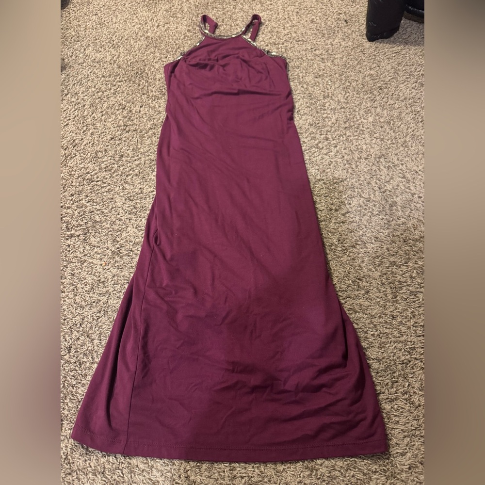 H&M Elegant Burgundy Maxi Dress